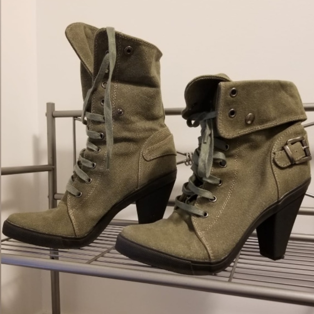Aldo laced up high heel boots